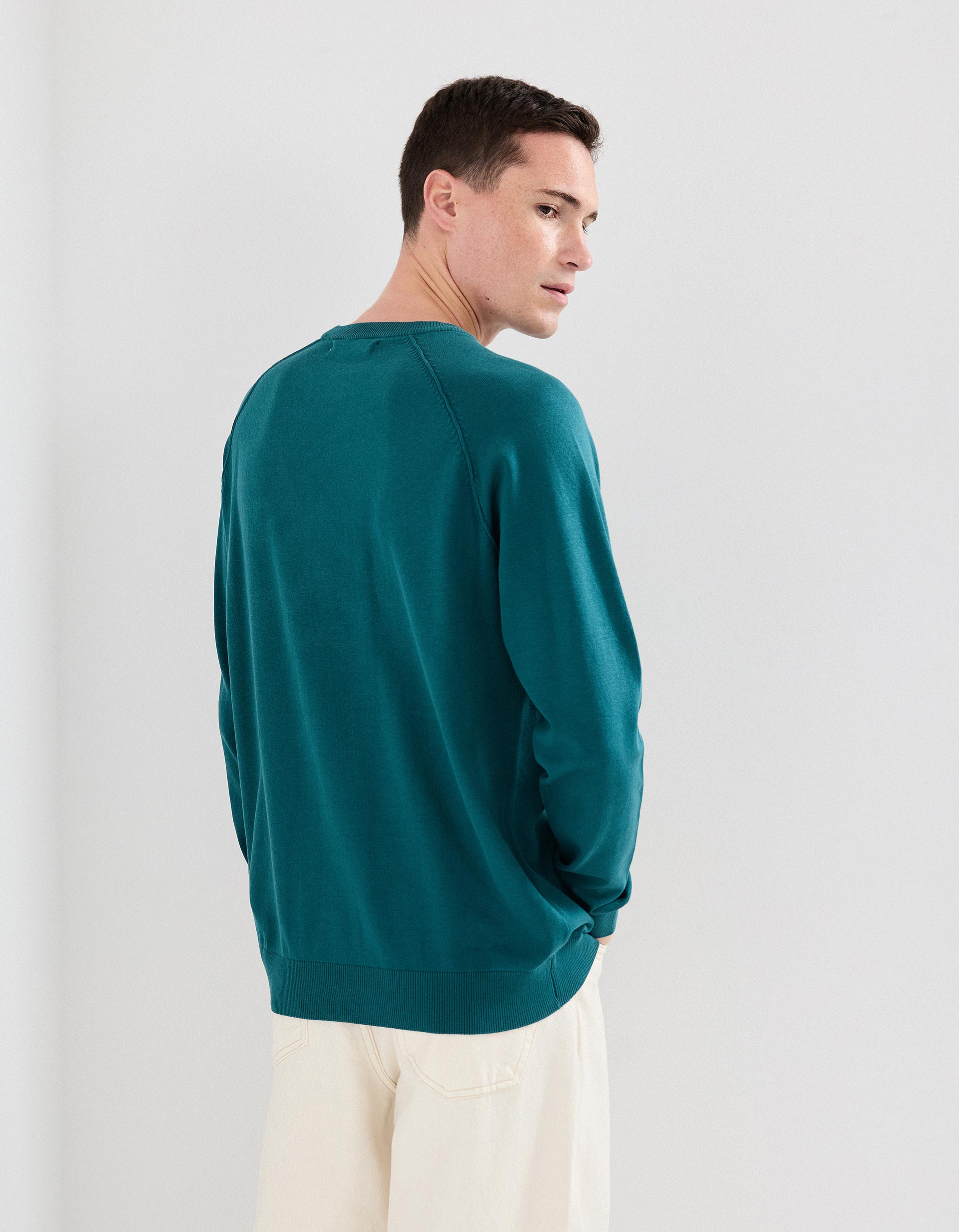 Camisola de Malha, Homem, Verde Escuro