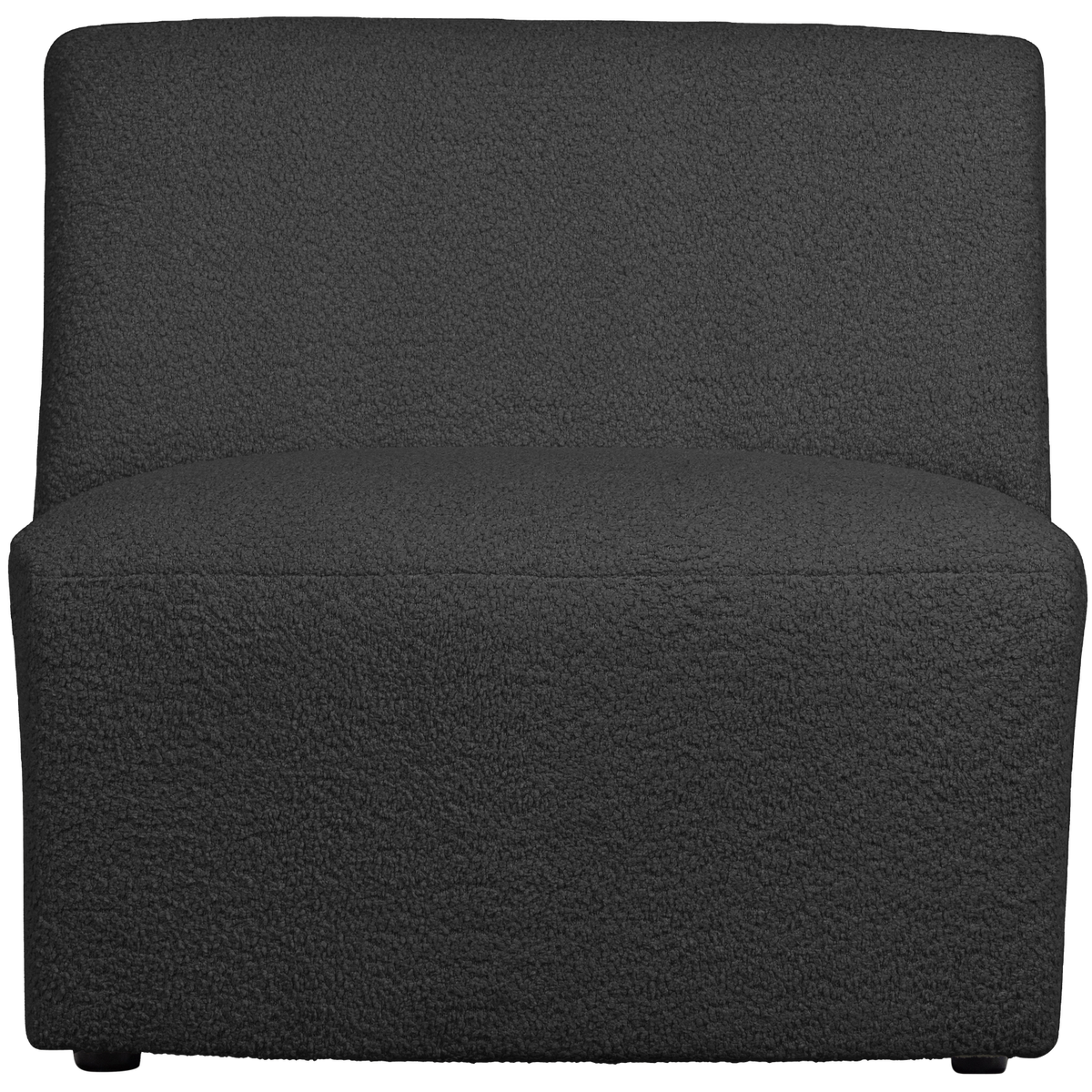 WOOOD 1-zits element Coco - Bouclé - Donkergrijs - 70x73x72