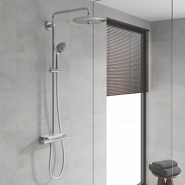 GROHE Colonne de douche thermostatique Vitalio Joy 260 avec nettoyant robinetterie GrohClean