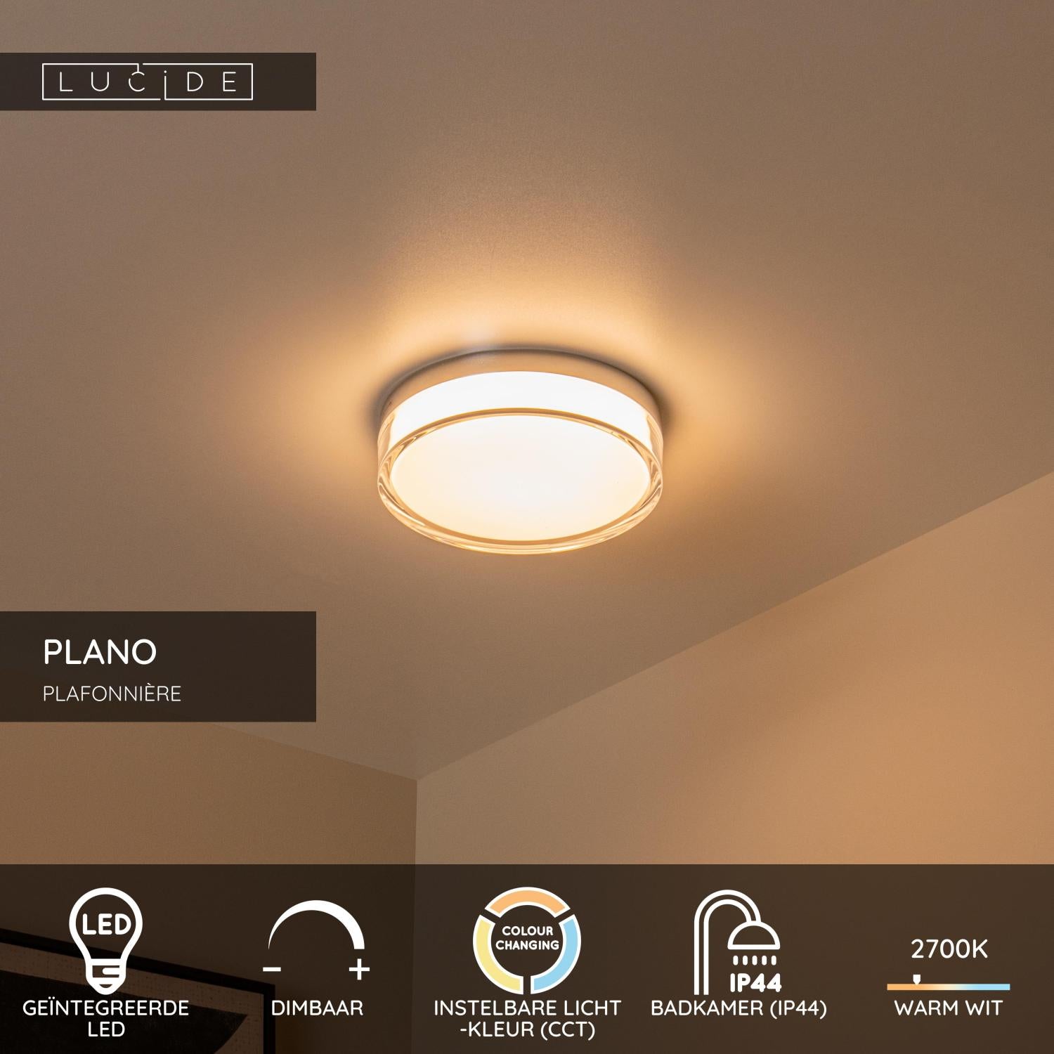 Lucide PLANO Plafonnière - Opaal