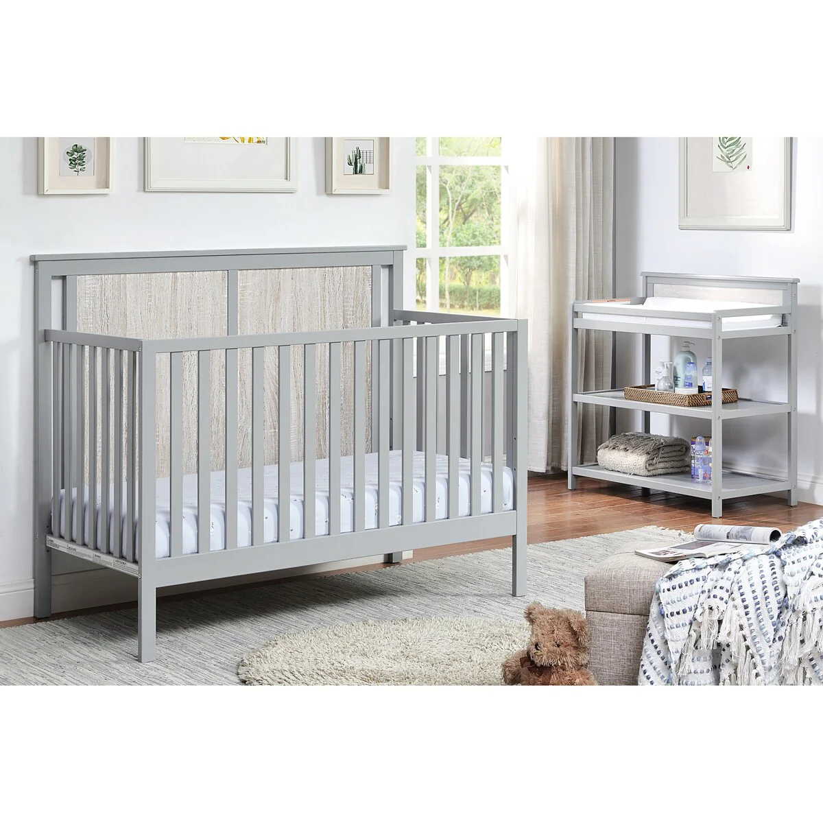 Suite Bebe Connelly 4-in-1 Convertible Crib Gray/Rockport Gray