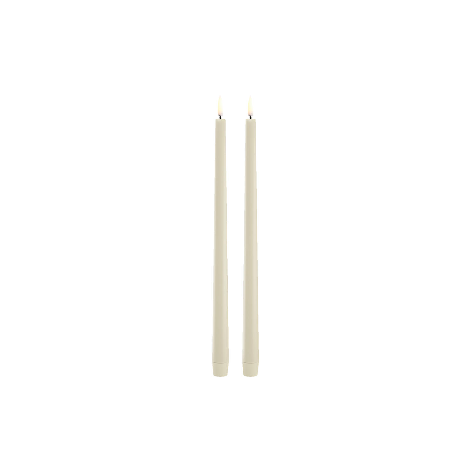 LED tynd kronelys 2-pak, oyster grey