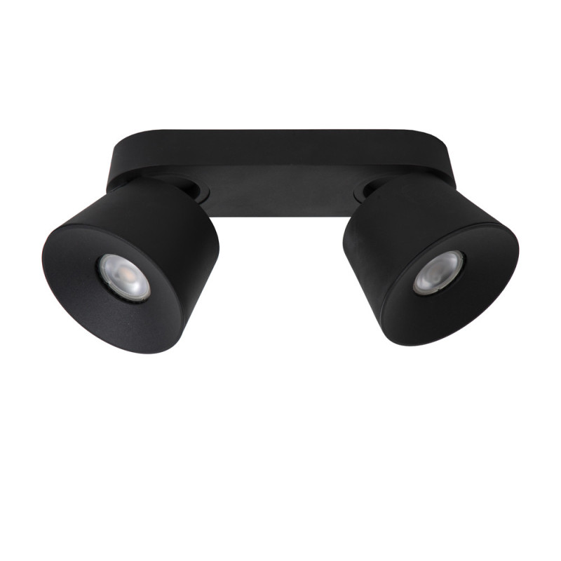 Spot Trigono noir GU10 2 x 50 W LUCIDE