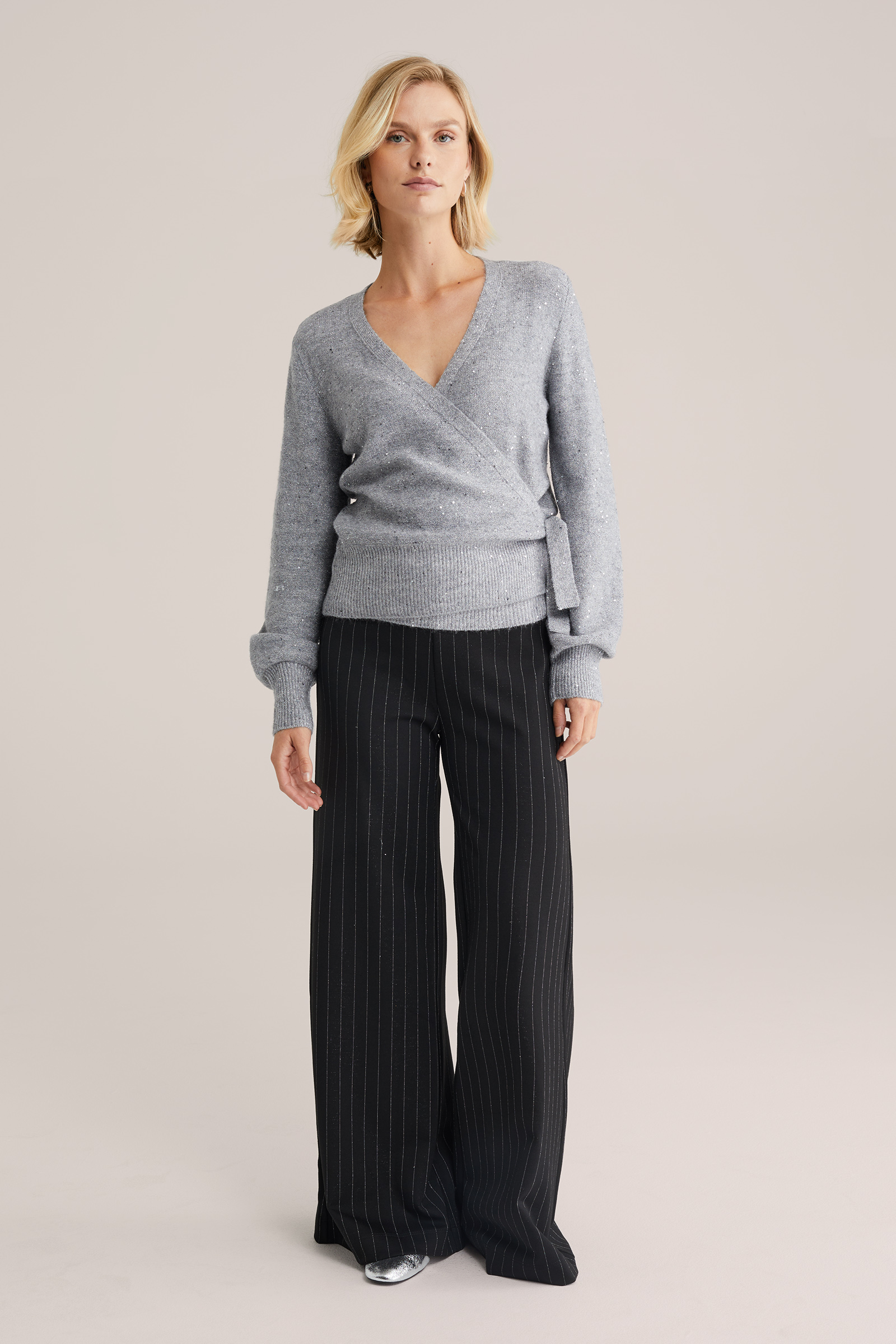 Dames overslagvest met pailletten