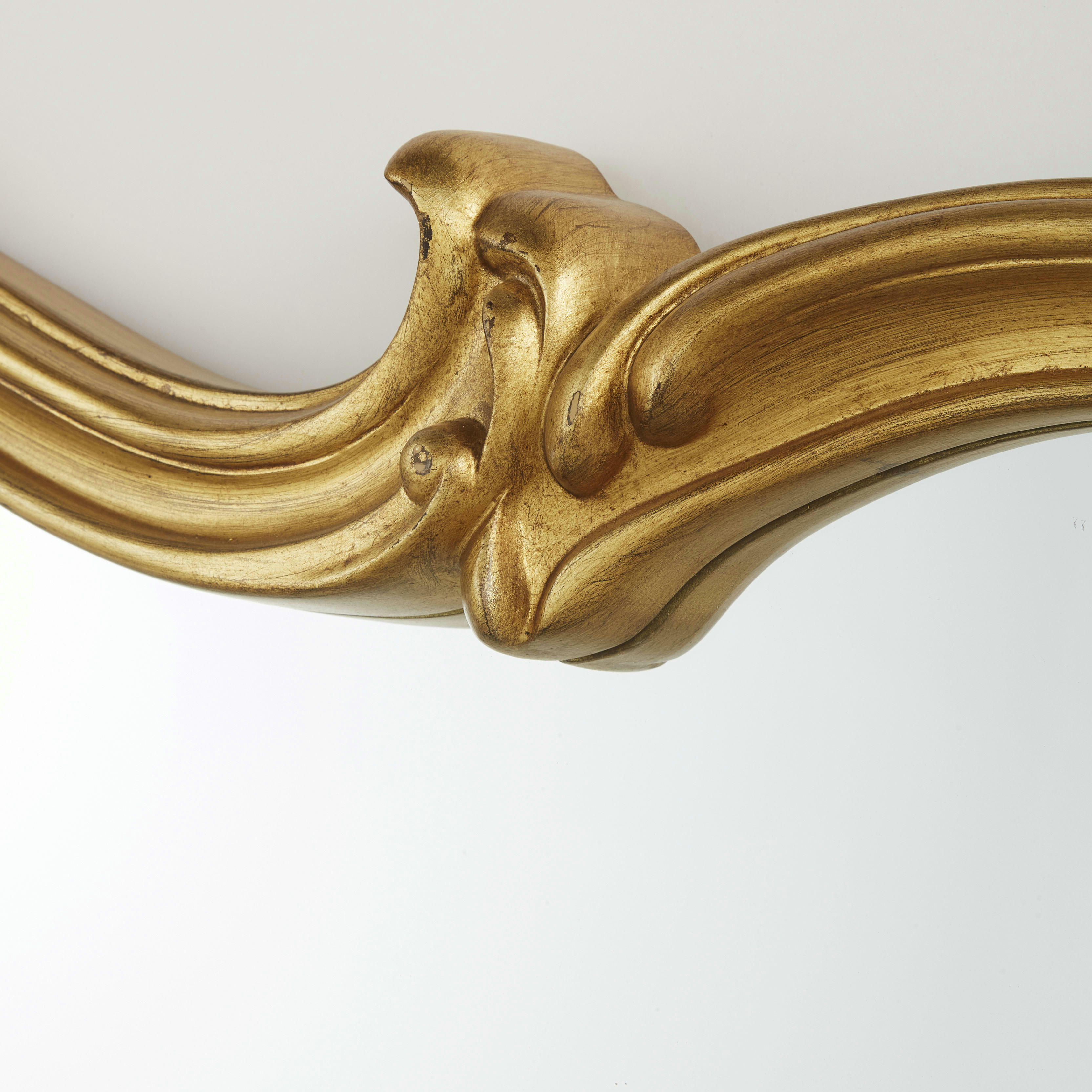 VALENTINA - Miroir rectangulaire à moulures dorées 140x80