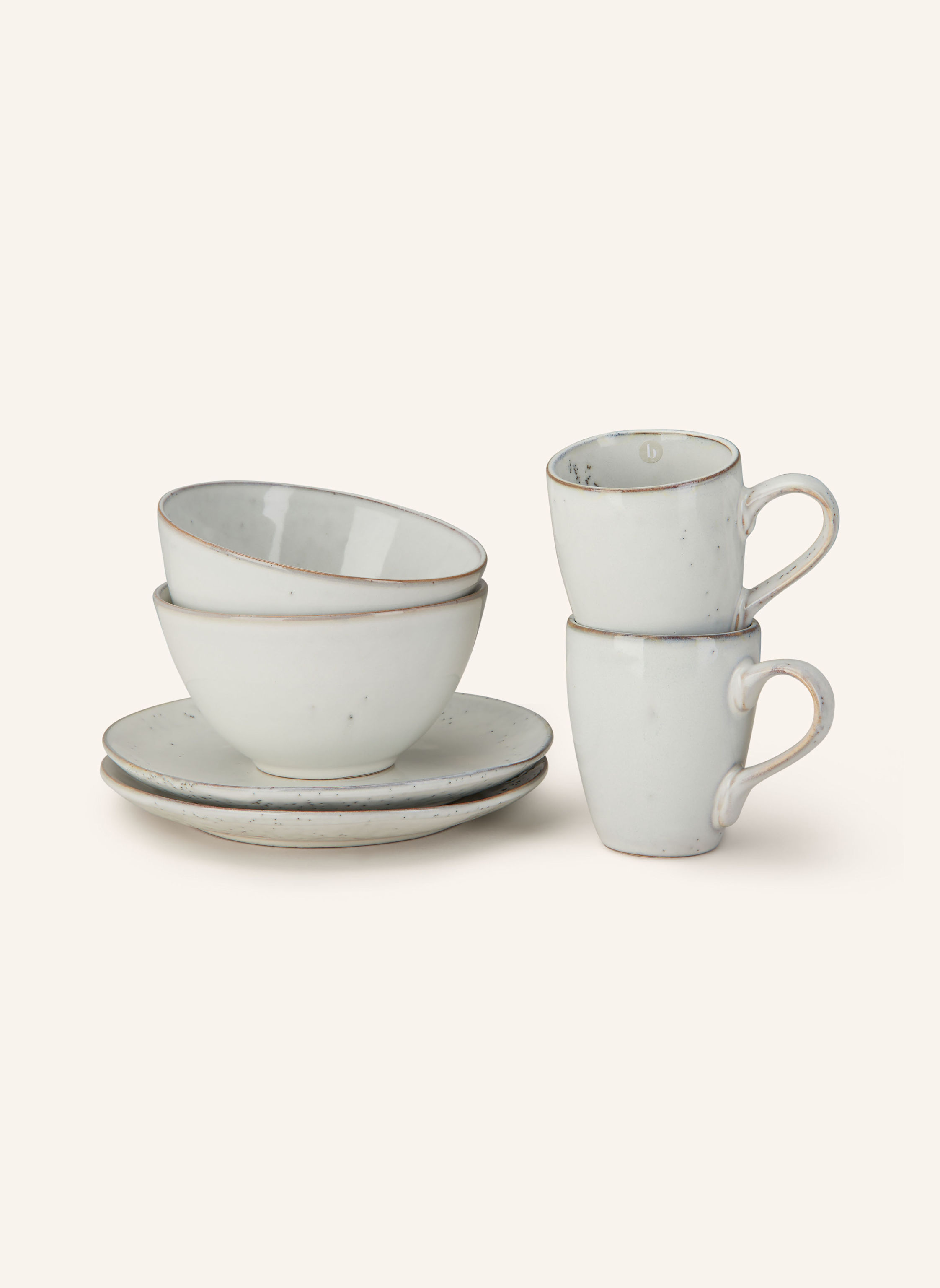 BROSTE COPENHAGEN 6-teiliges Geschirrset NORDIC SAND