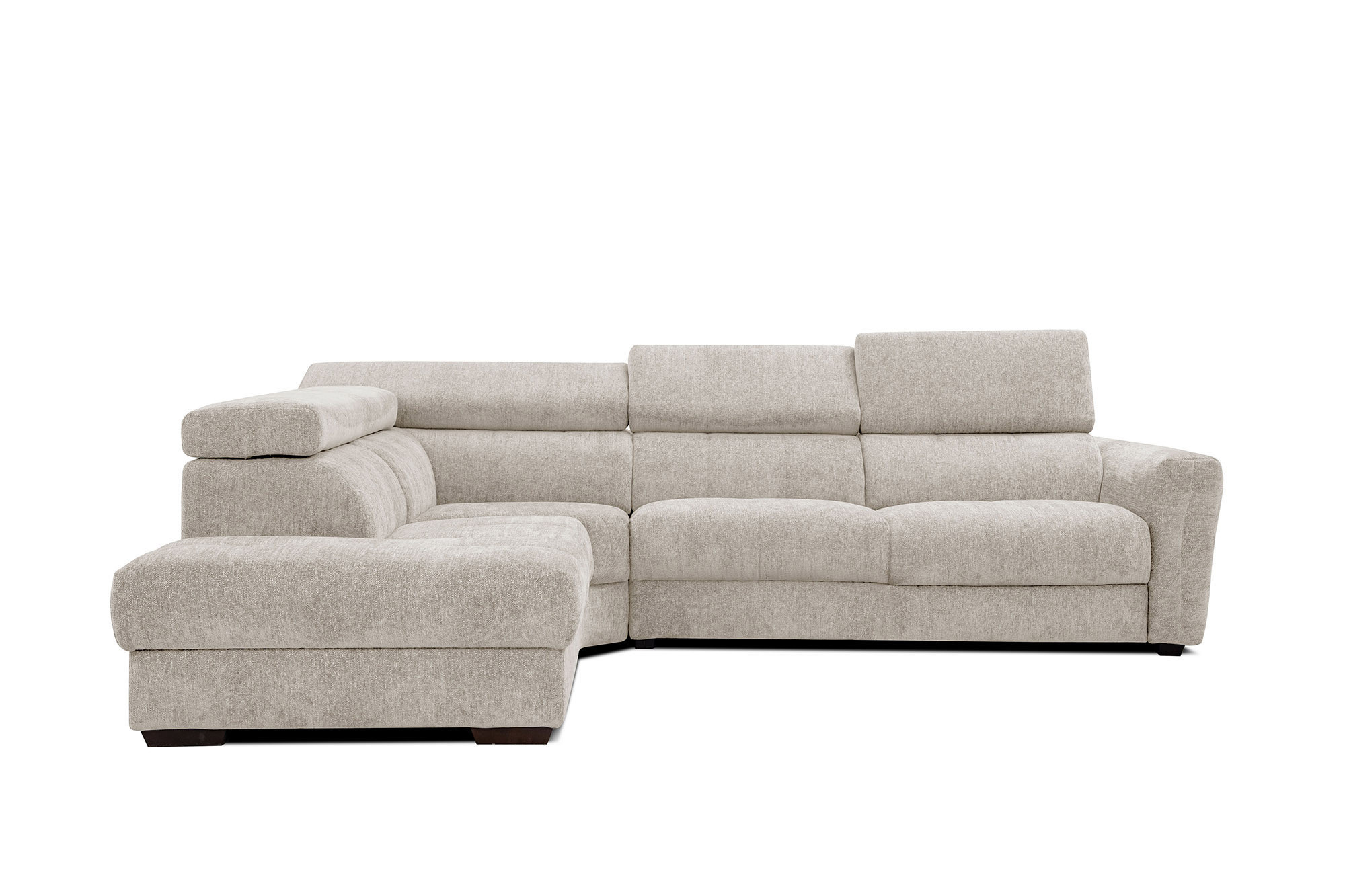 CALVERA Sofa narożna 5 osobowa lewa, ecru