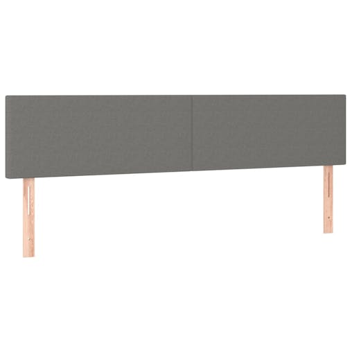 NNEVL LED Headboard Dark Grey 160x5x78/88 cm Fabric