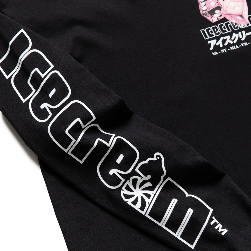 Ice Cream Dice L/S Tee - Black