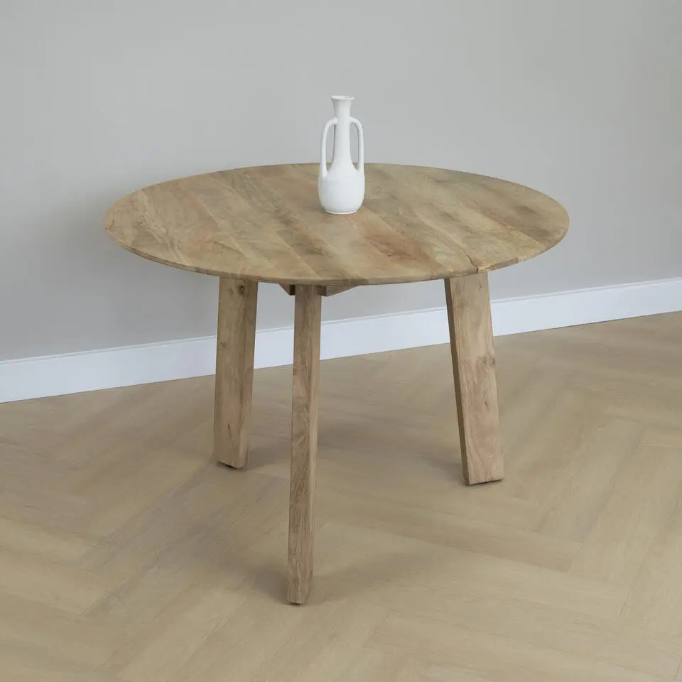 Lewis & Loft Eettafel Lien - FSC? mangohout - Rond - ?105 cm - Naturel