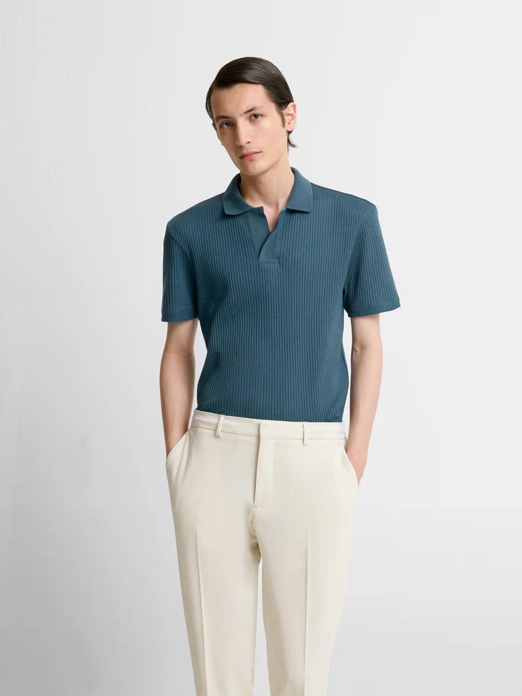 Polo col semi ouvert