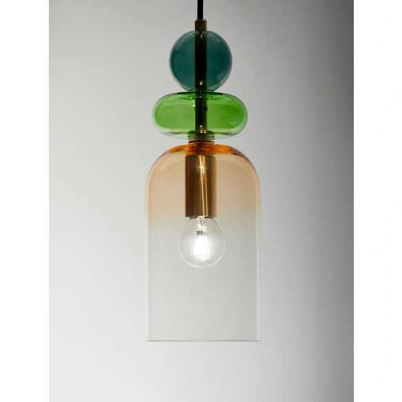 Pendelleuchte »Murano «, LED, 1-flammig, goldfarben/bunt