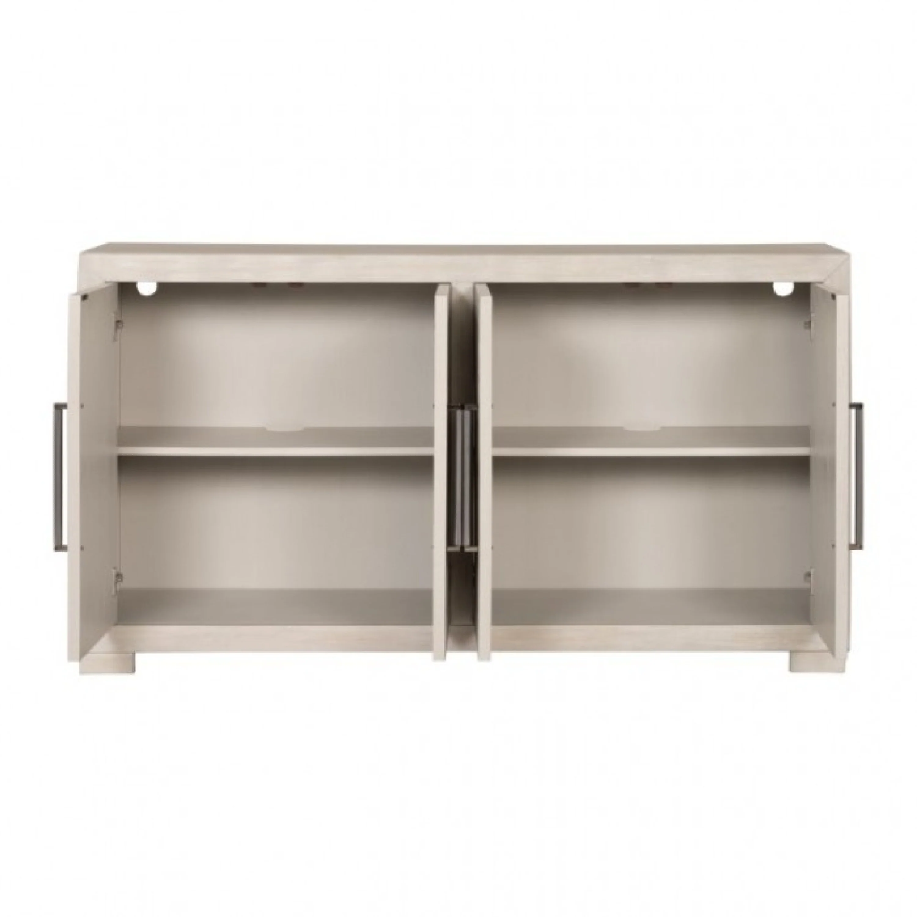 Kizie Sideboard Buffet Console 4 Doors, Shelves, Tawny Brown 66 Inch