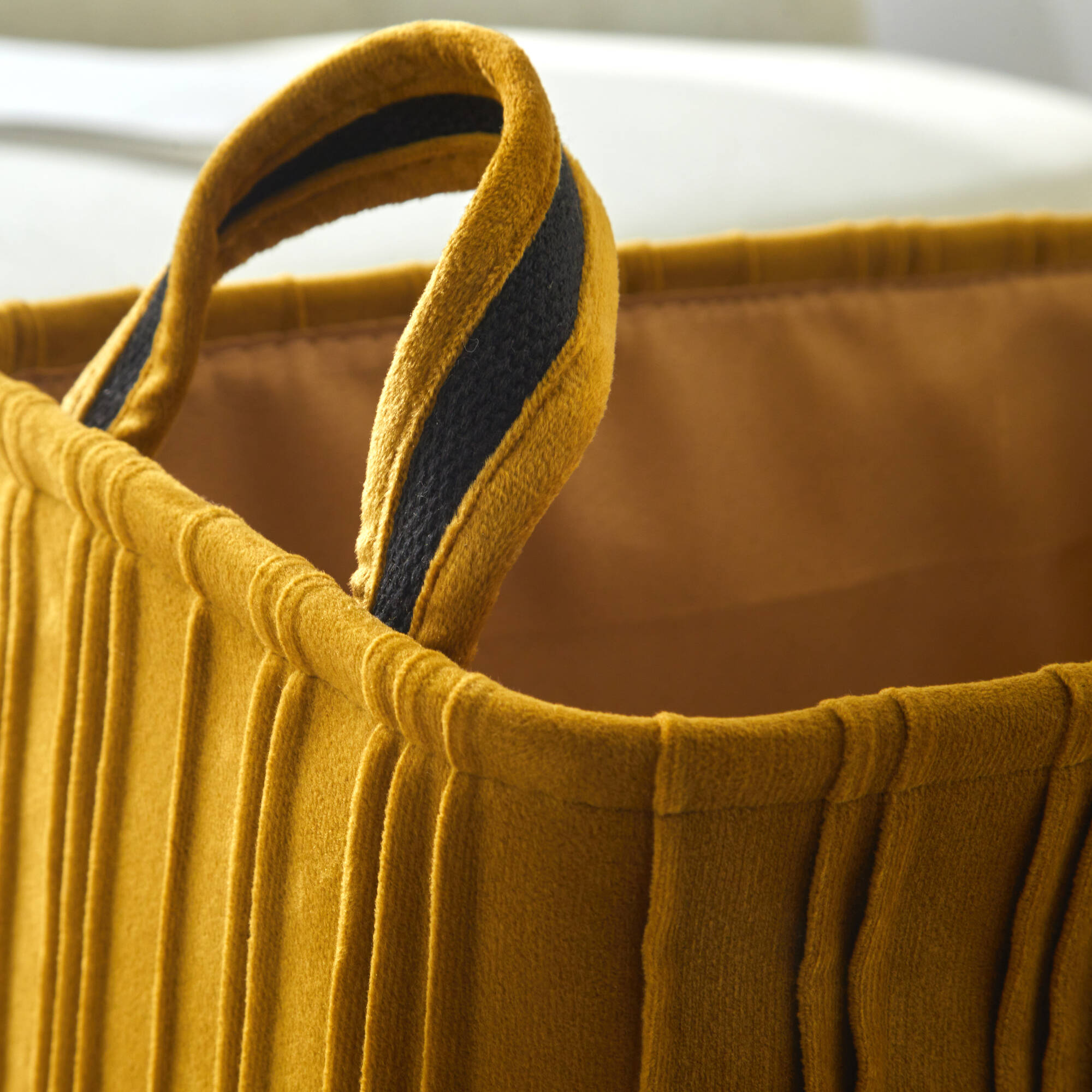 Paniers de rangement en velours plissé - lot de 2