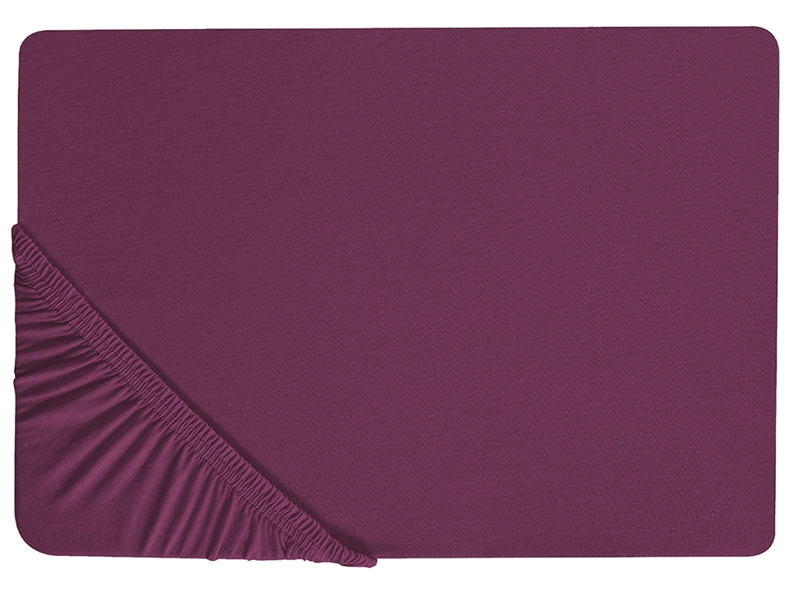 Fitted Sheet JANBU Cotton 140 x 200 cm Burgundy