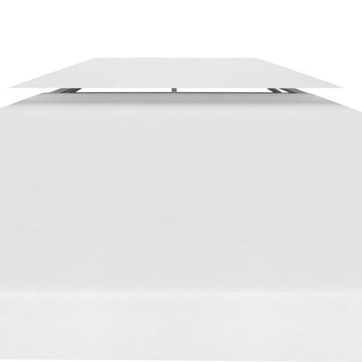 NNEVL 2-Tier Gazebo Top Cover 310 g/m&sup2; 3x3 m White