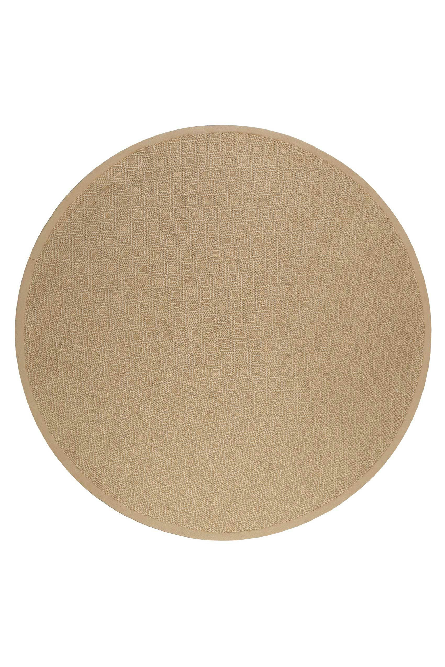HUGO TWO - Tapis en jute, antidérapant à motif losange couleur naturel Ø200
