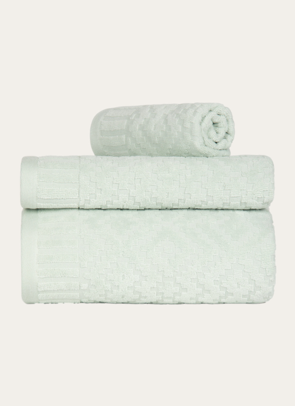 SERVIETTE DE TOILETTE EN JACQUARD EAU