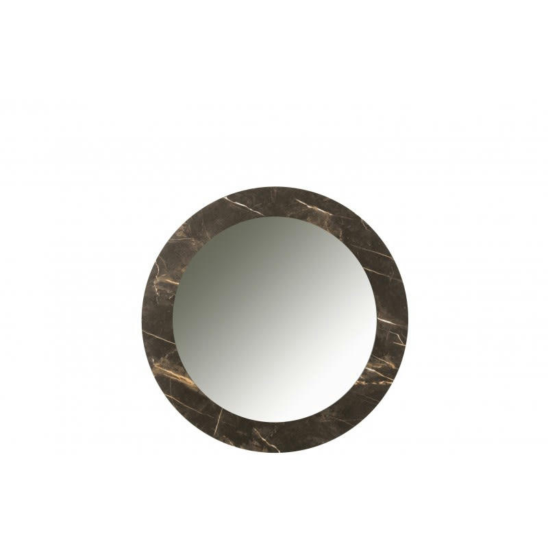 - Miroir imprimé marbre MDF/verre marron foncé D60cm