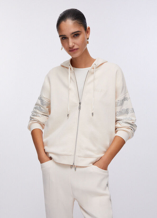 Felpa con zip e cappuccio