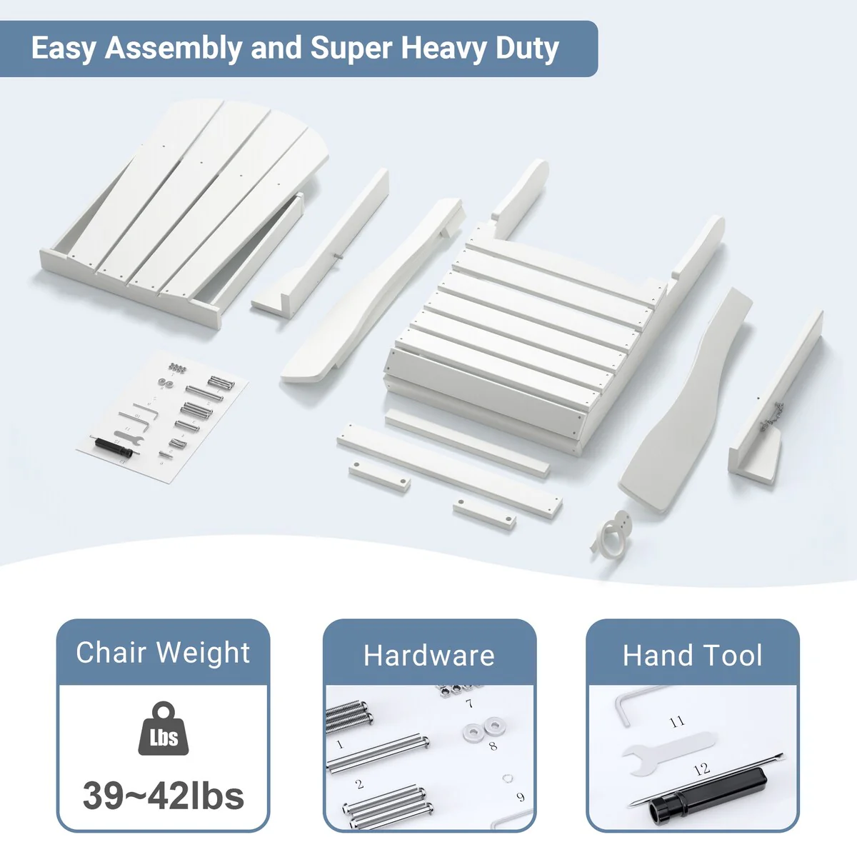 Folding Adirondack Chair, Fire Pit Chair,HDPE Resin Patio Outdoor Chairs with Cup Holder