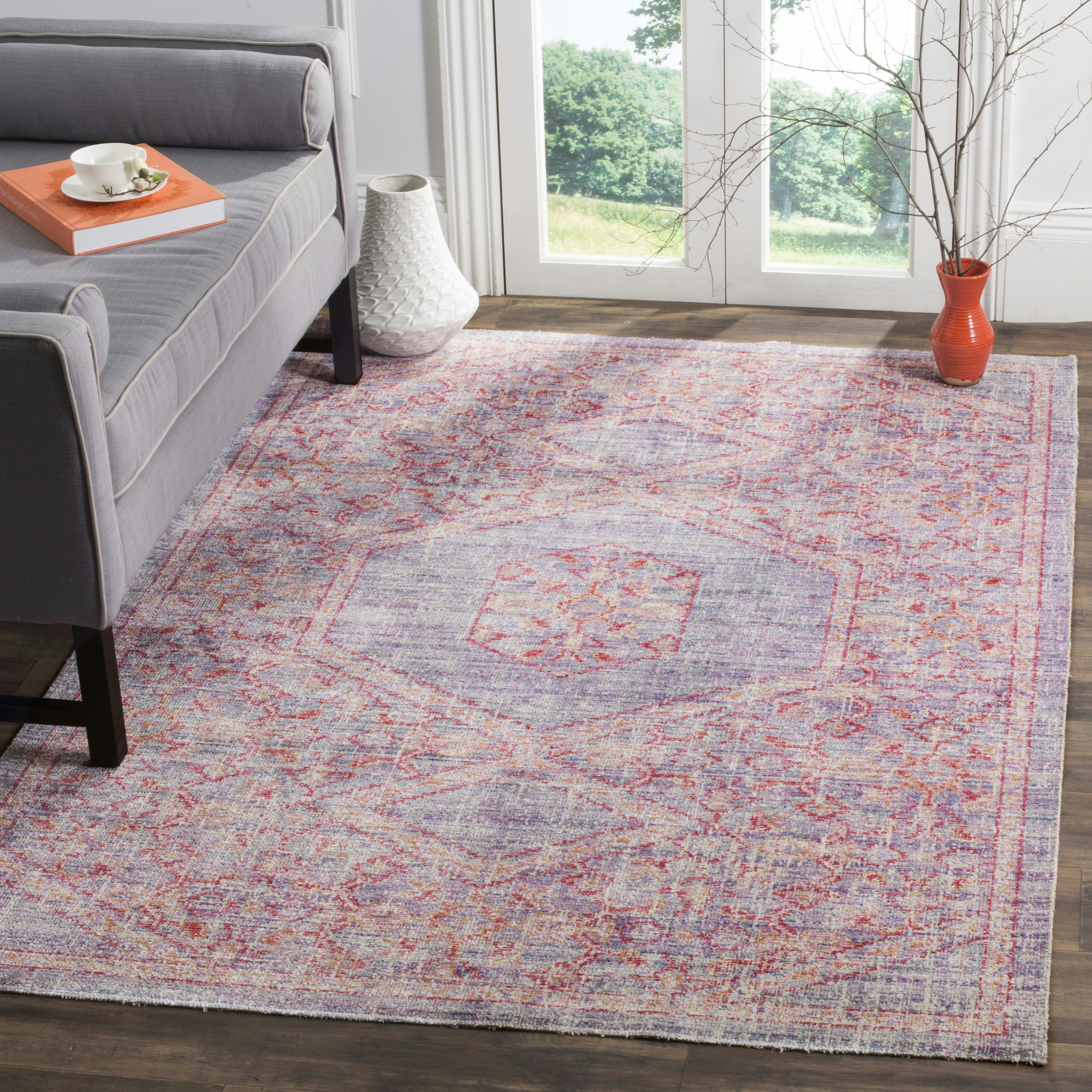 WINDSOR - Tapis de salon interieur en lavande & fuchsia, 152 x 213 cm