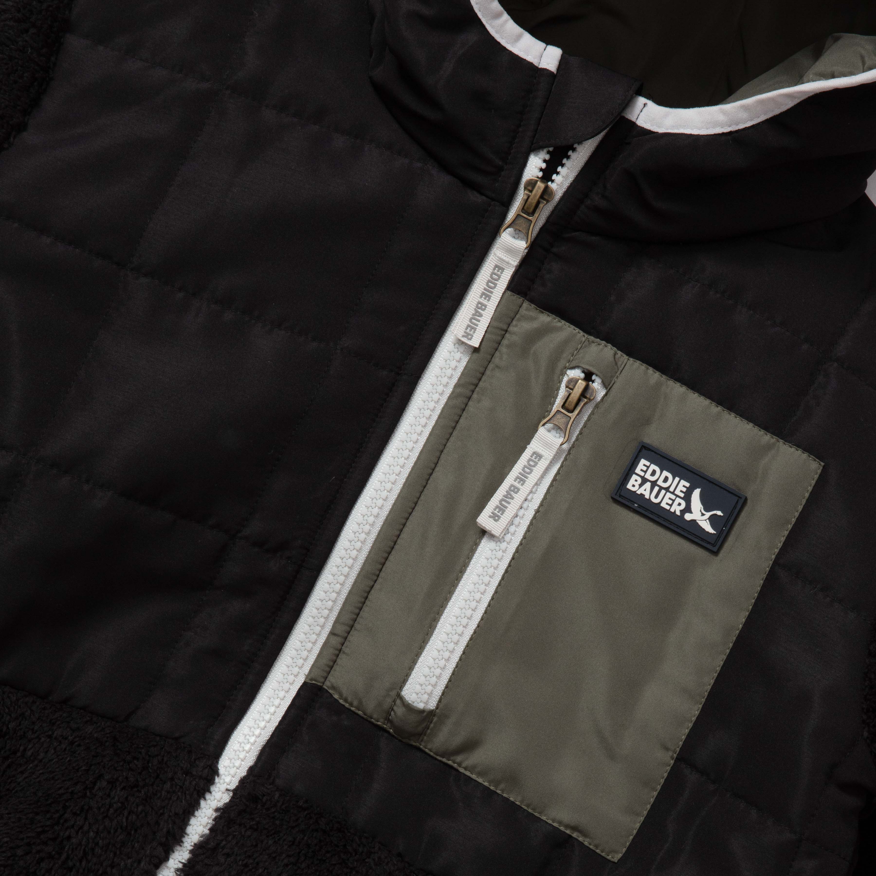 Kids Fleece Mixed Media Hooded Jacket