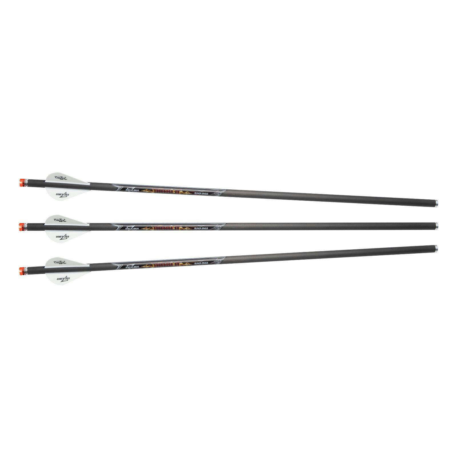 Excalibur Diablo Illuminated Carbon Archery Arrows, 18-in, Black/Green, 3-Pk