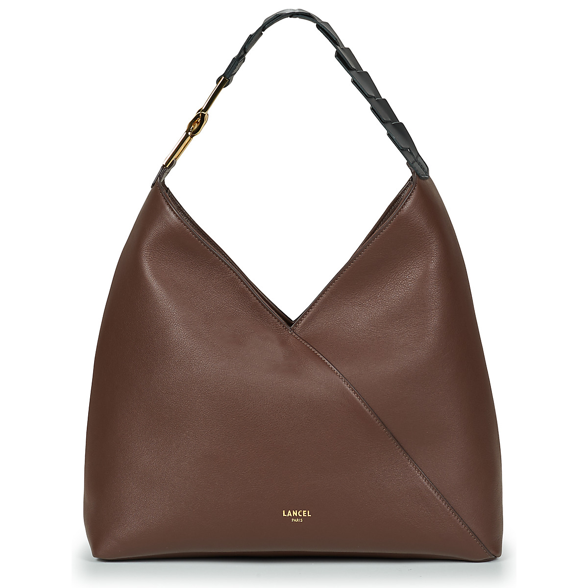 Lancel - PAGODE DE LANCEL L ZIP HOBO - Chocolate