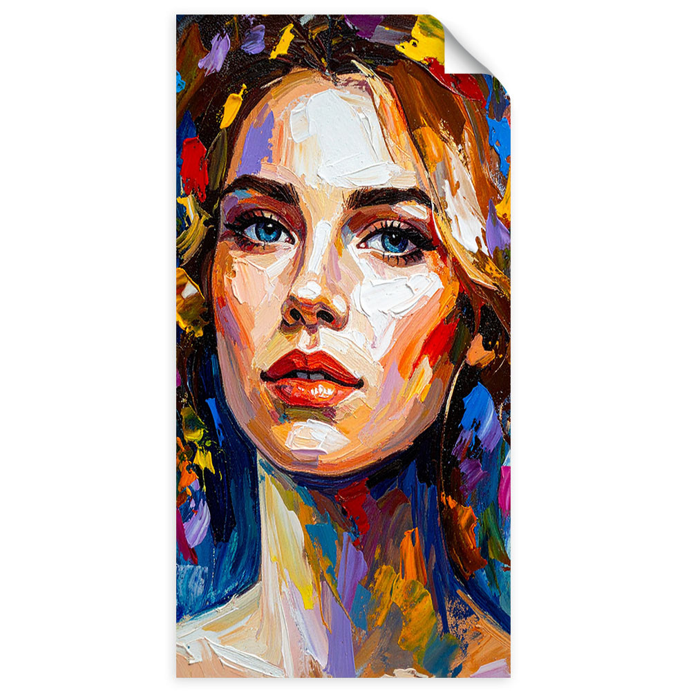 Naklejka na ścianę do salonu sypialni Feeby Kolorowy Portret Kobiet 40x80