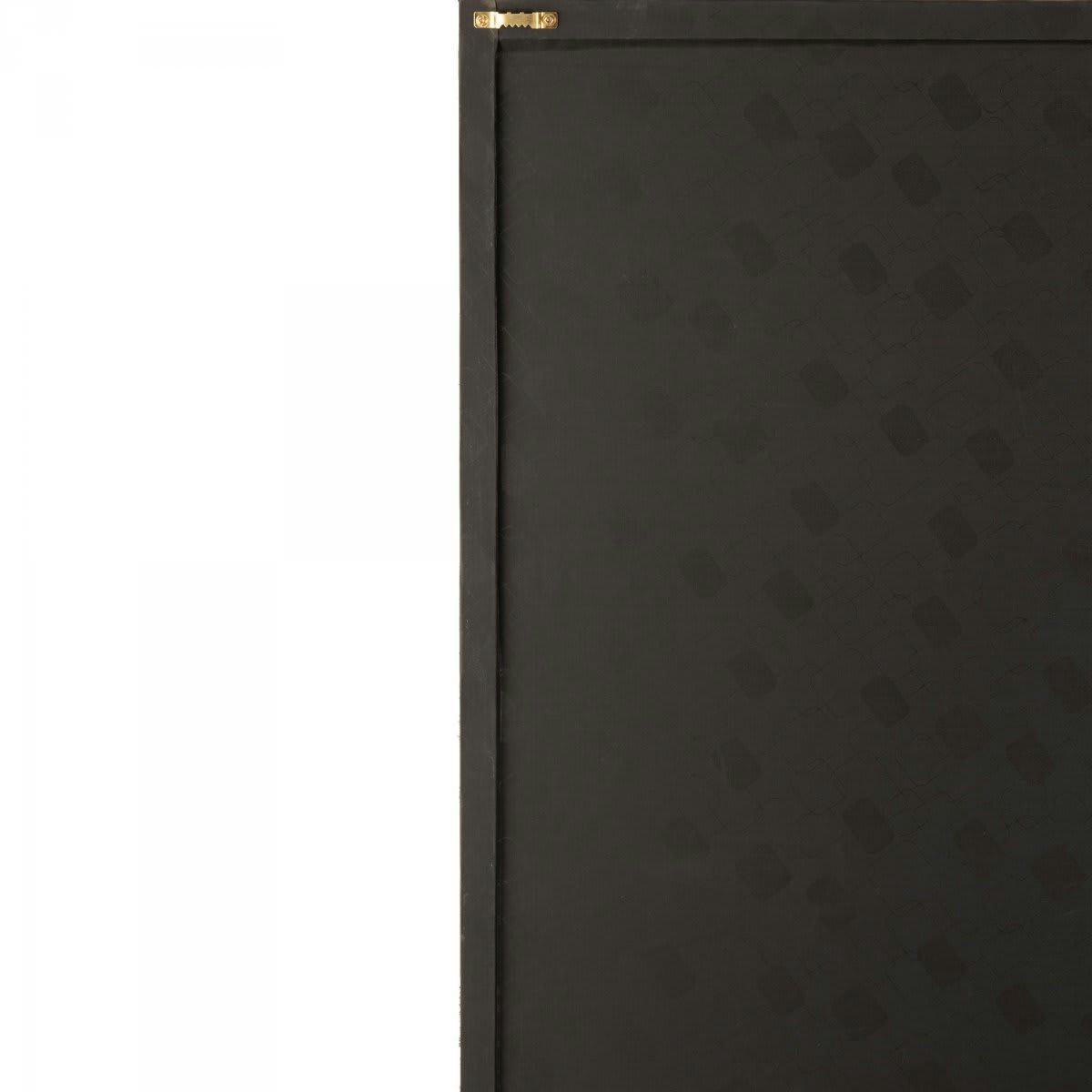 ISEC - Tableau contemporain 60x90cm en cuir noir et doré