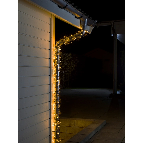 Micro LED Lichterkette, 200 LEDs, Gesamtlänge 2490 cm, schwarz