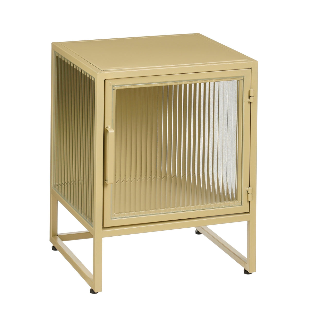Mica Decorations Clifton Opbergkast met Deuren - L38 x B35 x H50 cm - Metaal - Beige