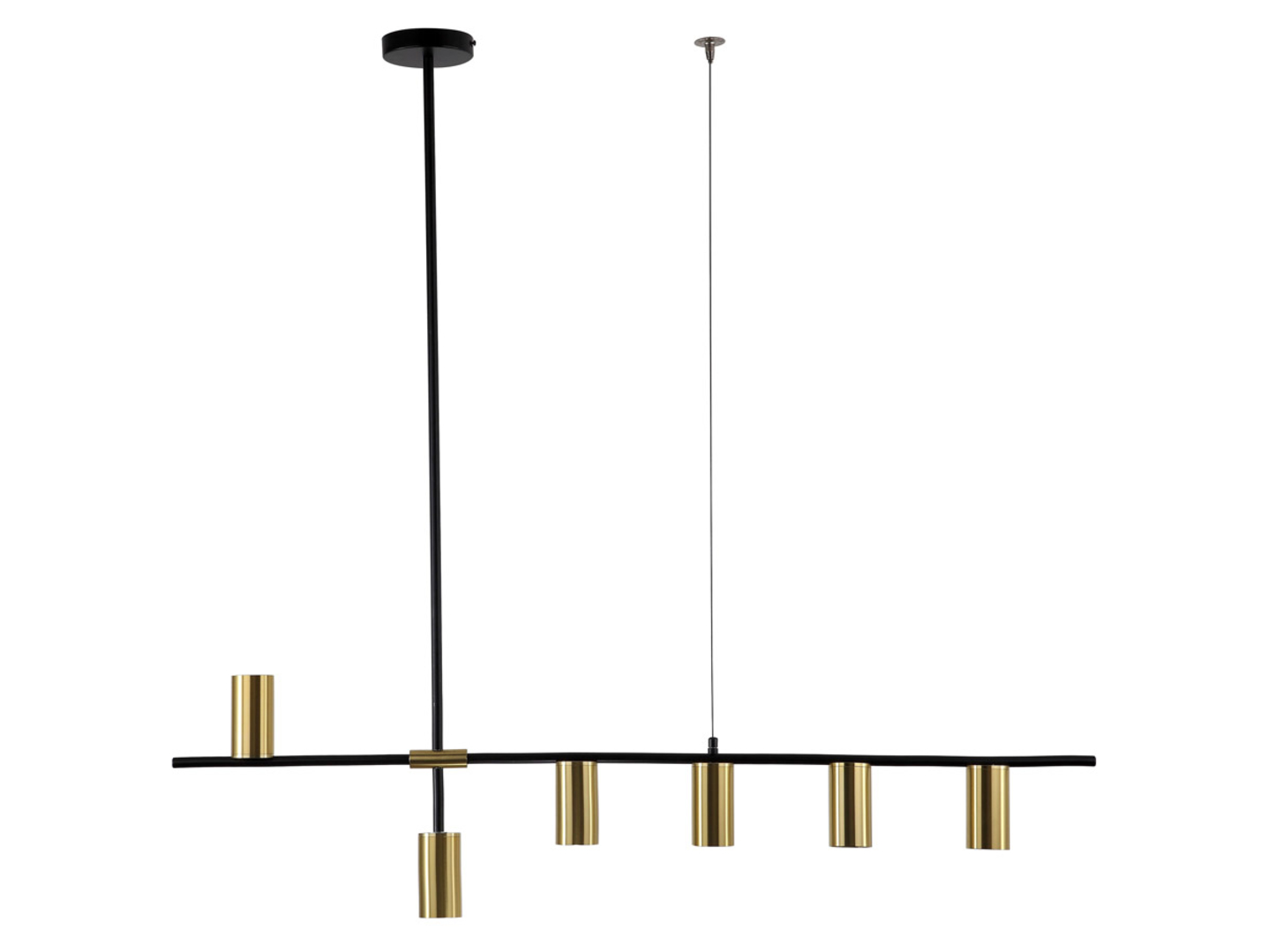 Lampa wisząca Arizona 6-punktowa metalowa złota