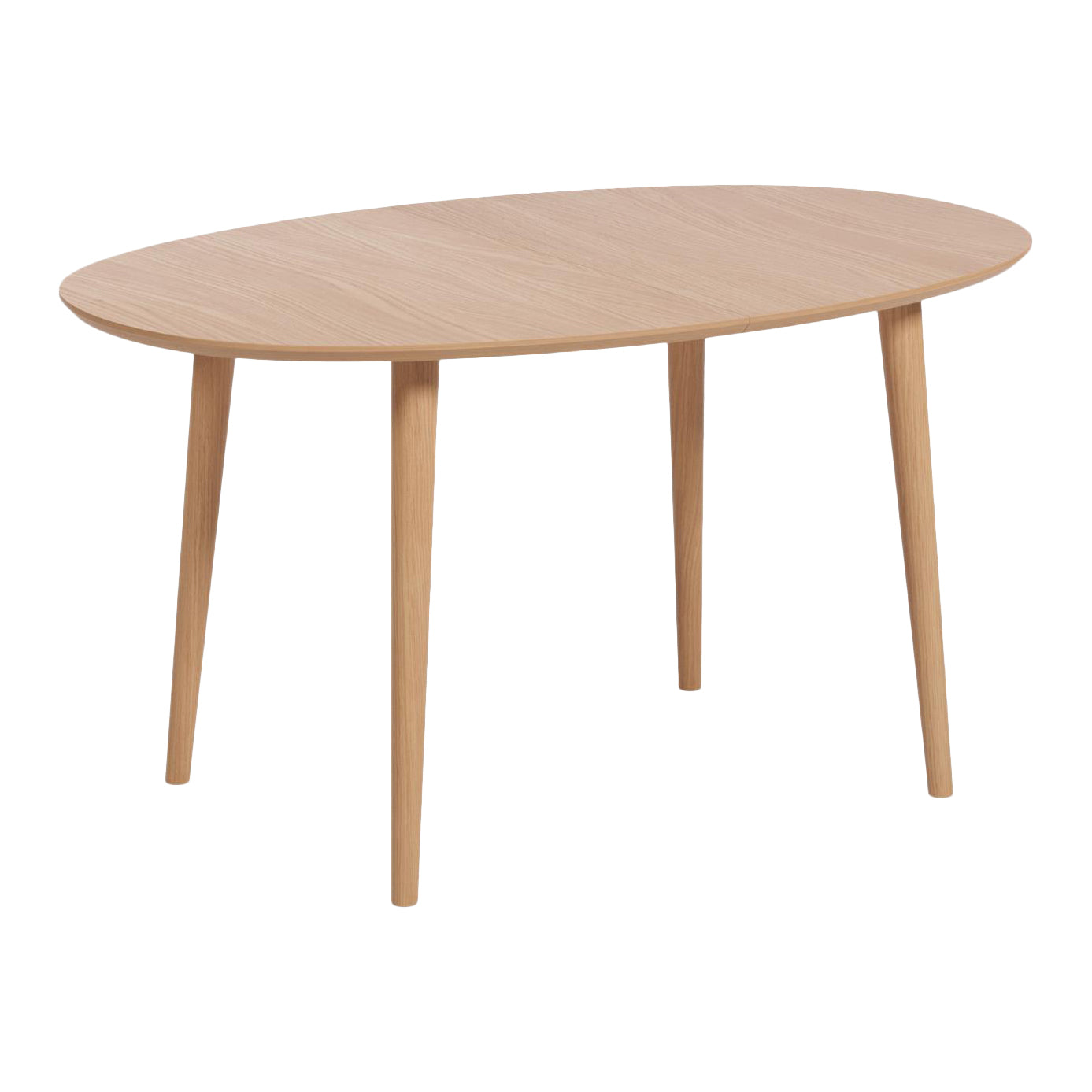Kave Home Oqui Eettafel Uitschuifbaar Ovaal - 140/220 x 90 cm - Eiken