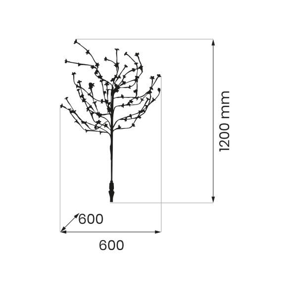 Lampa solarna drzewo TREE 120 cm RGB   biały ciepłyEKO1448 Eko-Light