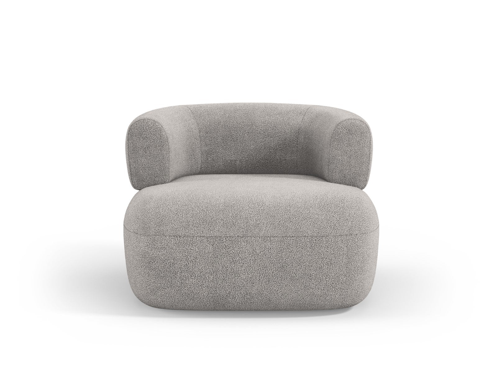 Micadoni Fauteuil Jenny boucle, lichtgrijs - 88x90x73cm