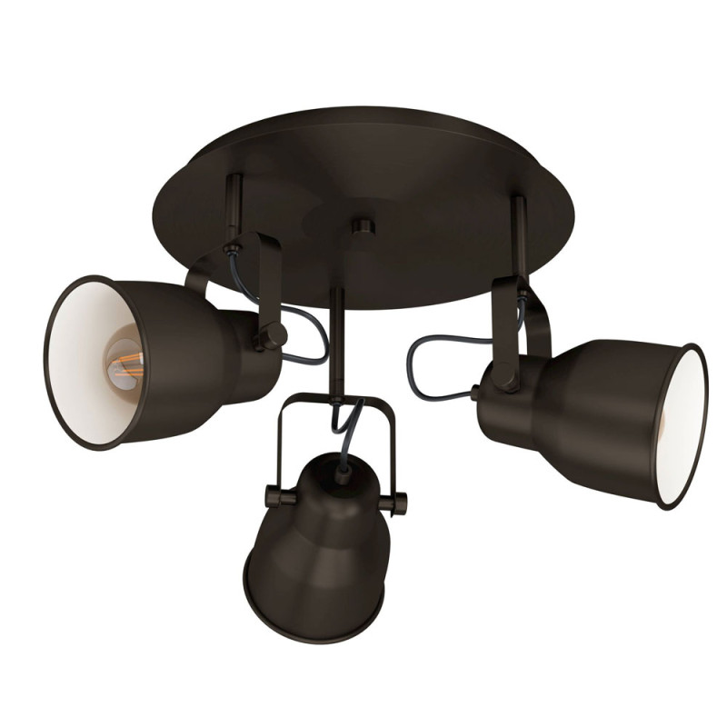 Plafonnier Mitchley bronze foncé et crème Ø 50 cm E27 3 x 40 W EGLO