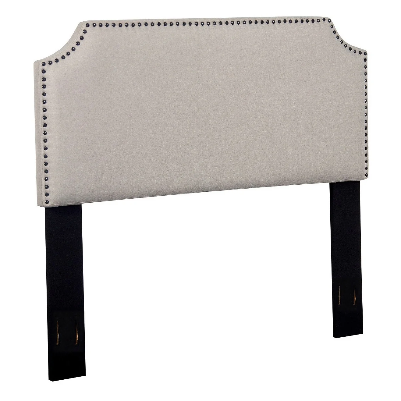 Morden Full/Queen Nailhead Upholstered Fabric Headboard