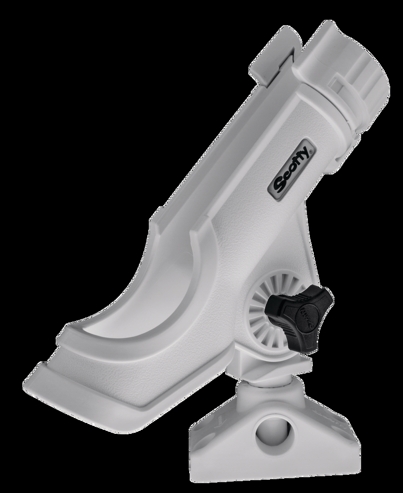 Scotty #230 Power Lock Rod Holder with Combination Side/Deck Mount, White/Grey