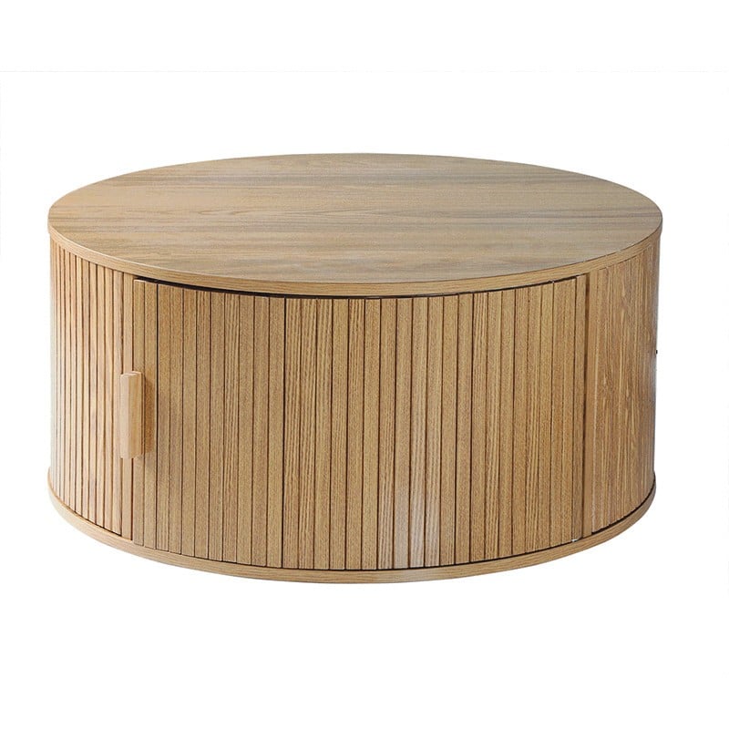 Calicosy - Ronde salontafel met opbergruimte ERNEST - Ø75 cm