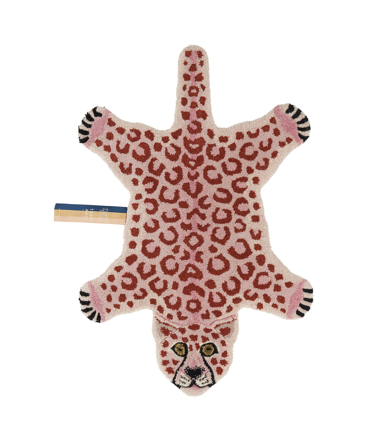 Doing Goods Pink Luipaard Vloerkleed - Klein 94 x 61 x 2 cm - 100% wol