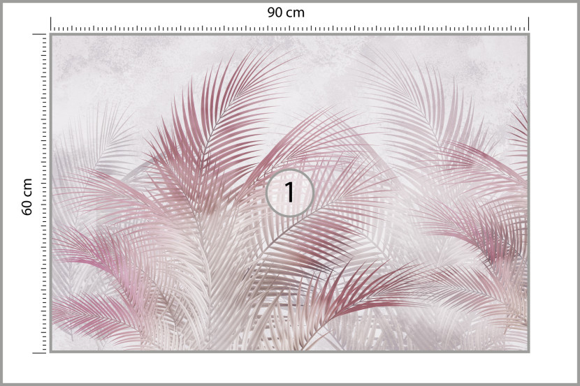 Fototapeta Do Sypialni Różowe liście palmowe 90x60cm