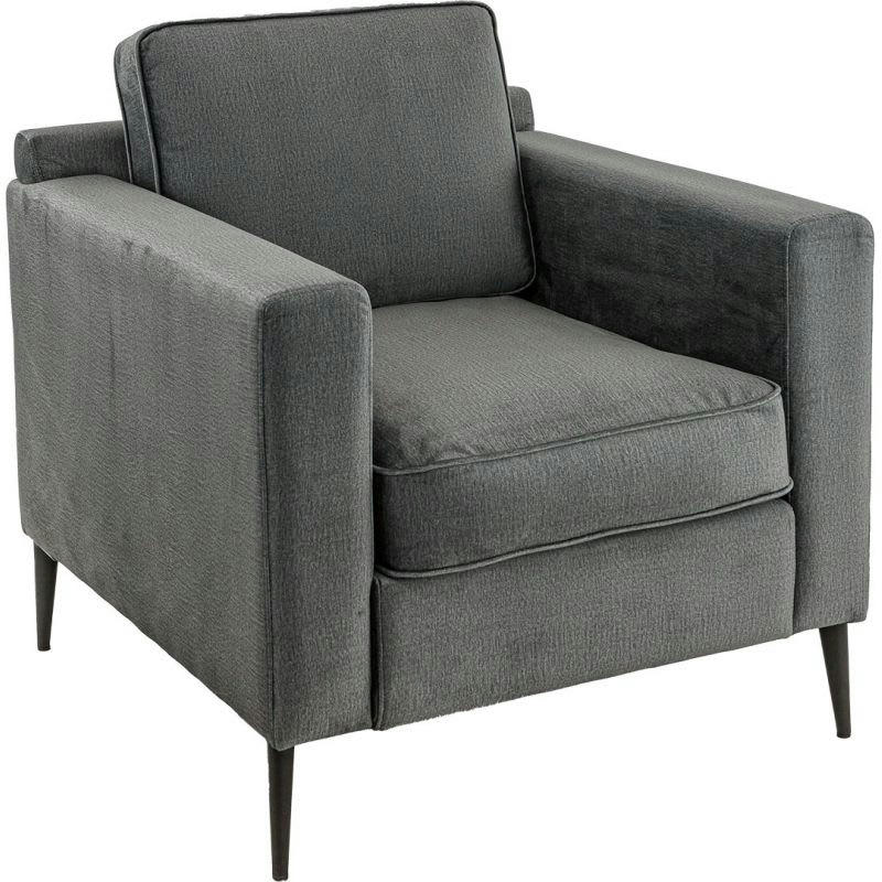 ARNOLD - Fauteuil lounge structure hêtre et piétement métal