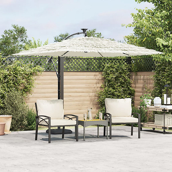 Parasol de jardin avec mât en acier blanc 246x246x230 cm vidaXL