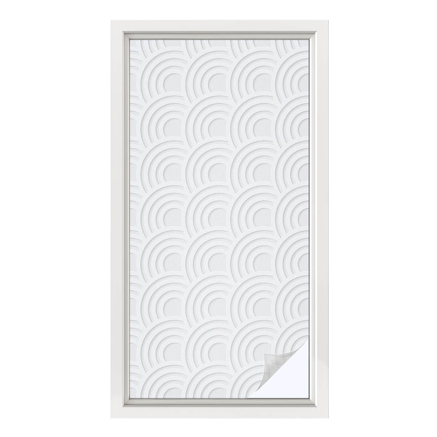 Folia matowa Szare łuki ochrona prywatności 50x100 Wallfluent