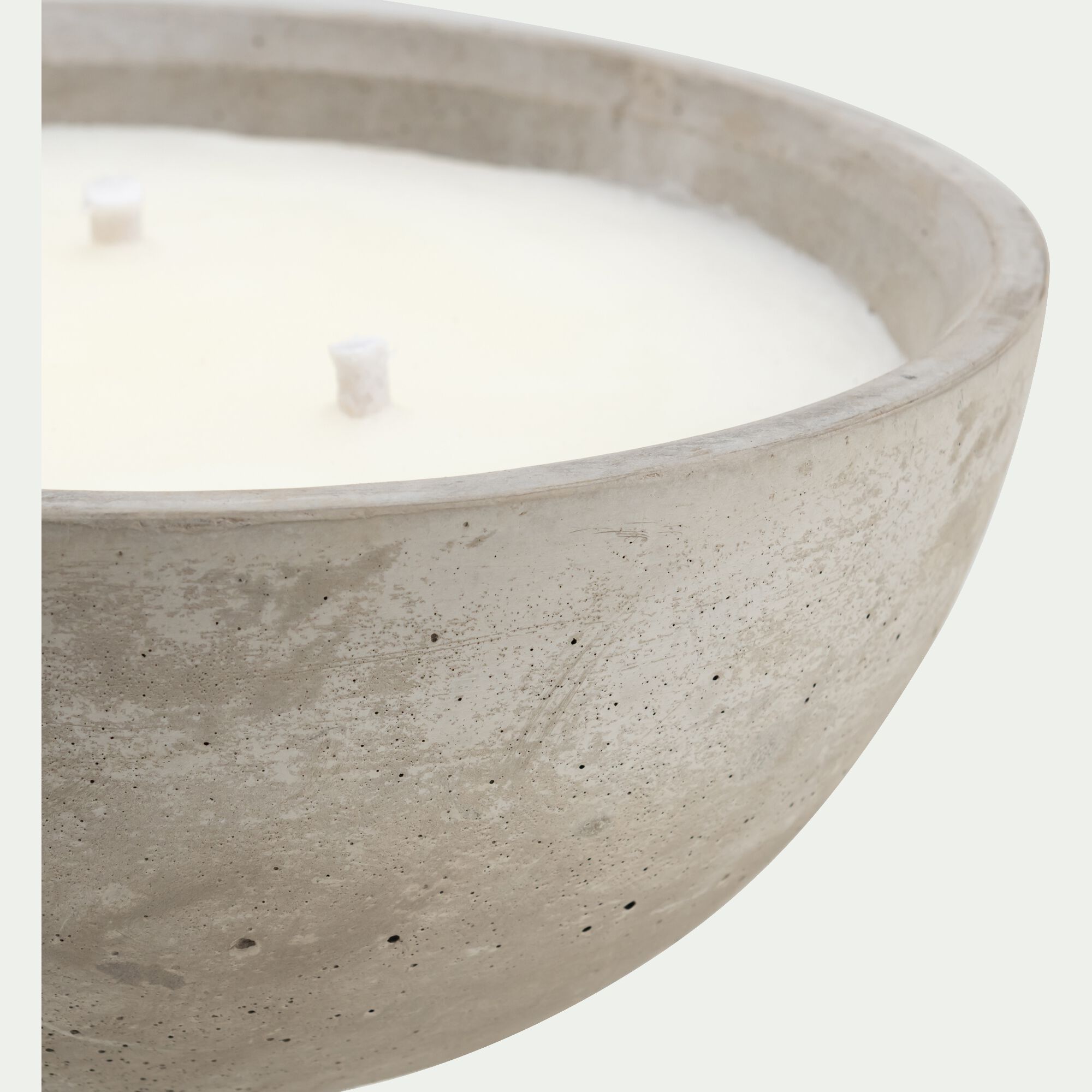 ISAE - Bougie d'extérieur ronde en ciment D27cm - gris