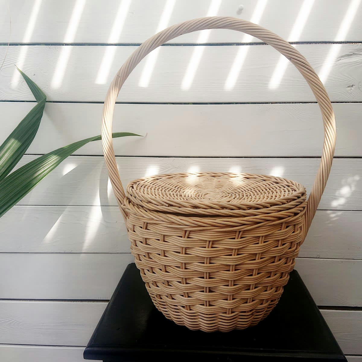 RATAN - Panier en osier naturel 30x24x50 cm