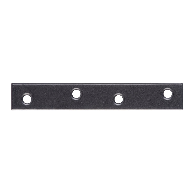 Plaque d'assemblage en acier noire 100 x 15 mm ALBERTS