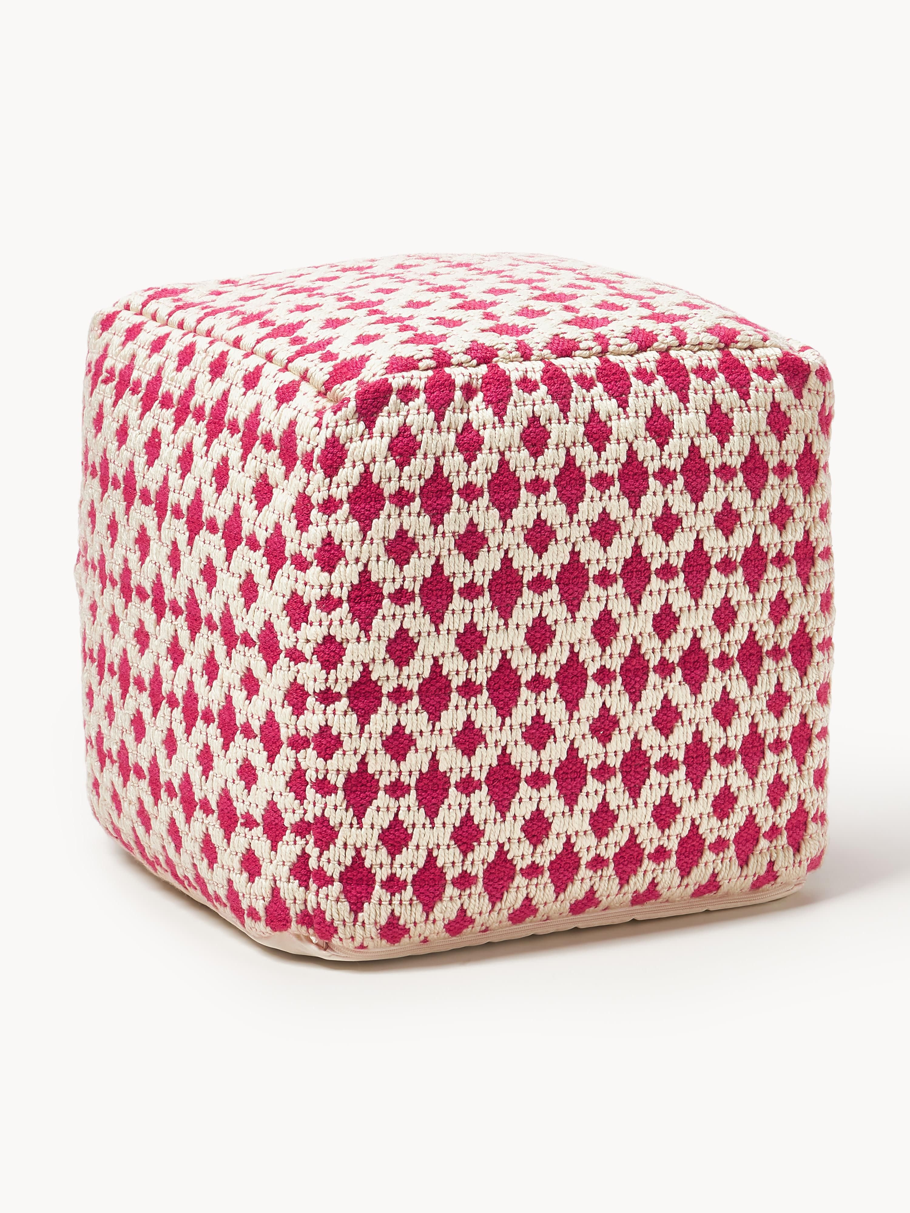 Outdoor-Pouf Yamir mit Webmuster